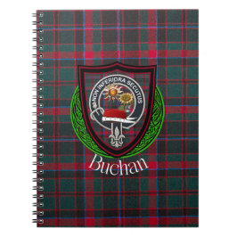 Buchan Scottish Clan Tartan und Wappen Notizblock