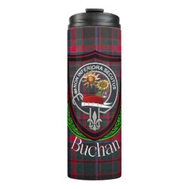 Buchan Scottish Clan Tartan und Wappen Thermosbecher
