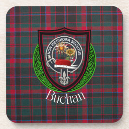 Buchan Scottish Clan Tartan & Wappen Getränkeuntersetzer