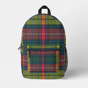 Buchanan Ancient Tartan Pattern Bedruckter Rucksack