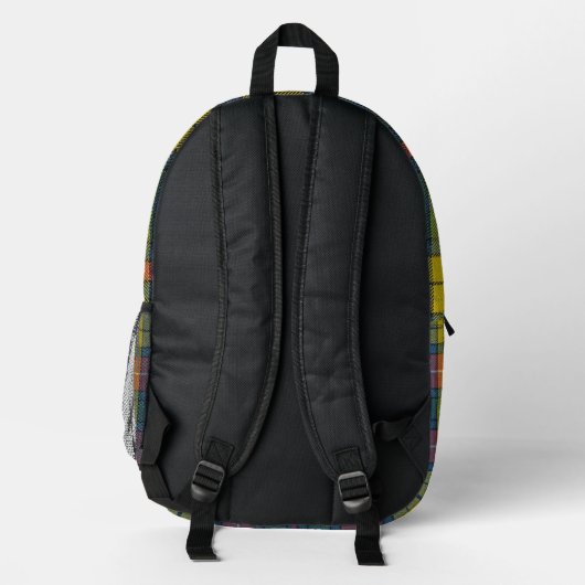 Buchanan Ancient Tartan Pattern Bedruckter Rucksack (Rückseite)