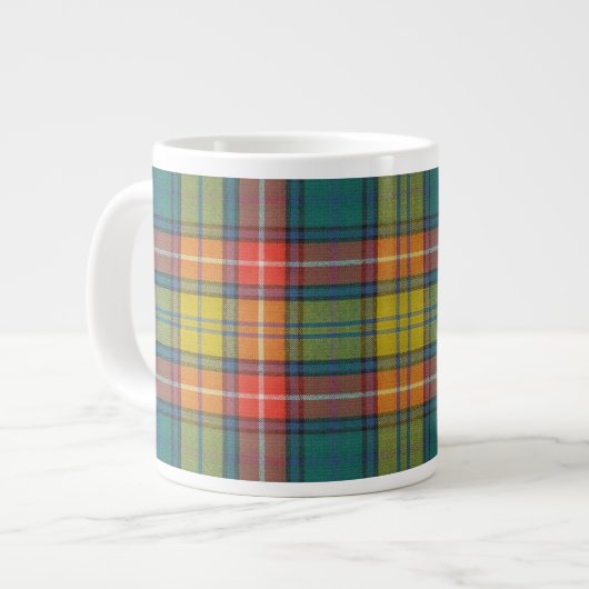Buchanan Ancient Tartan Pattern Jumbo-Tasse (Vorderseite Links)