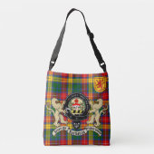 Buchanan Clan Abzeichen & Tartan Crossbody Bag Tragetaschen Mit Langen Trägern (Rückseite)
