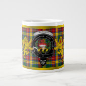 Buchanan Clan Abzeichen & Tartan Jumbo Tasse (Vorderseite)