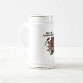 Buchanan Clan Abzeichen & Tartan Karte von Schottl Bierglas (Vorderseite Links)