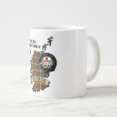 Buchanan Clan Abzeichen & Tartan Karte von Schottl Jumbo-Tasse (Vorderseite Rechts)