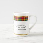 Buchanan Clan Abzeichen Tartan & Motto Porzellantasse (Rechts)