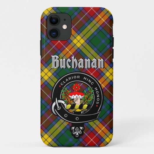 Buchanan Clan Abzeichen & Tartan Phone Case (Rückseite)