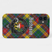 Buchanan Clan Abzeichen & Tartan Phone Case (Rückseite (Horizontal))