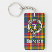 Buchanan Clan-Abzeichen/Tartan-Rechteck Schlüsselanhänger (Vorderseite)