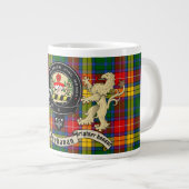 Buchanan Clan Abzeichen & Tartan Riesenkaffee Tass Jumbo-Tasse (Vorderseite Rechts)