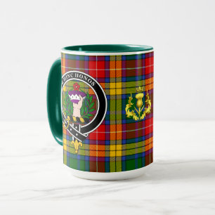 Buchanan Clan Abzeichen & Tartan Tasse