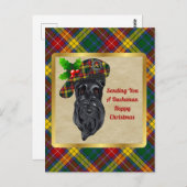 Buchanan Clan Abzeichen & Tartan Weihnachten Postkarte (Vorne/Hinten)