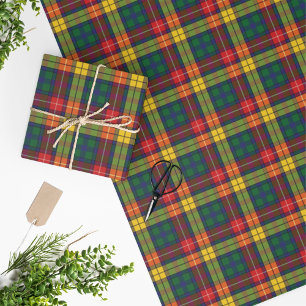 Buchanan Clan Tartan Karierte Musterferien Geschenkpapier