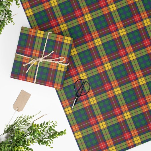 Buchanan Clan Tartan Karierte Musterferien Geschenkpapier