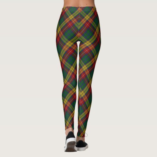 Buchanan Clan Tartan Kariertes Muster Kleiner Leggings (Rückseite)