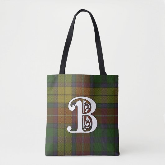 Buchanan Clan Tartan Monogram Tasche (Vorderseite)