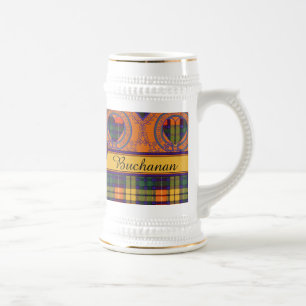 Buchanan-Familienclan karierter schottischer Kilt Bierglas