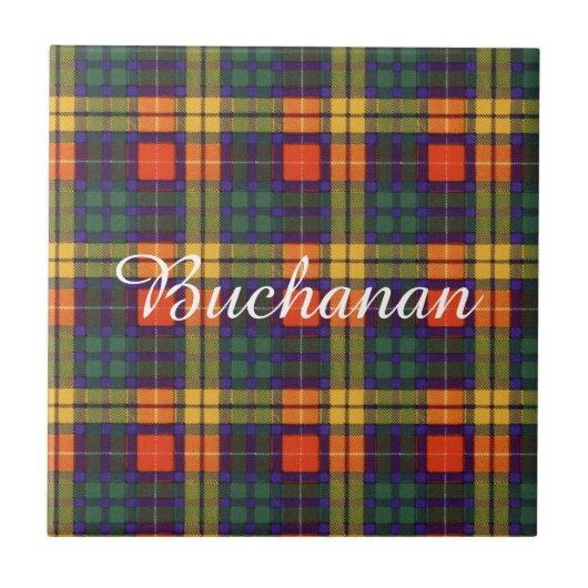 Buchanan-Familienclan karierter schottischer Kilt Fliese (Vorderseite)