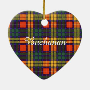 Buchanan-Familienclan karierter schottischer Kilt Keramikornament