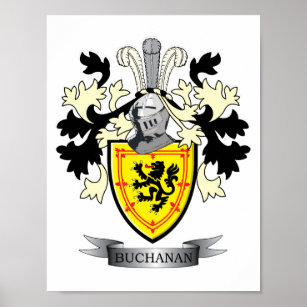 Buchanan Familienwappen Coat of Arms Poster