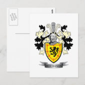 Buchanan Familienwappen Coat of Arms Postkarte (Vorne/Hinten)