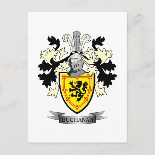 Buchanan Familienwappen Coat of Arms Postkarte (Vorderseite)