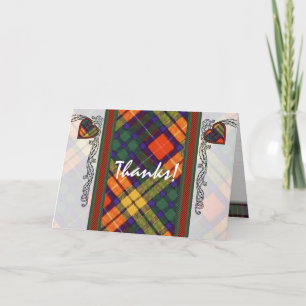Buchanan Family Clan Kariert schottischer Kiostart Dankeskarte