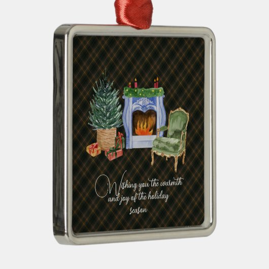 Buchanan Hunting Modern Original Scottish Tartan Ornament Aus Metall (Rechts)