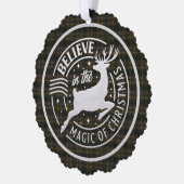 Buchanan Hunting Modern Scottish Tartan Ornament Karte (Links)