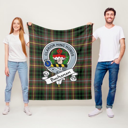 Buchanan Junting Clan Abzeichen Tartan Kariert Fleecedecke (Beispiel)