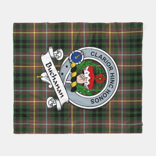 Buchanan Junting Clan Abzeichen Tartan Kariert Fleecedecke (Vorderseite (Horizontal))