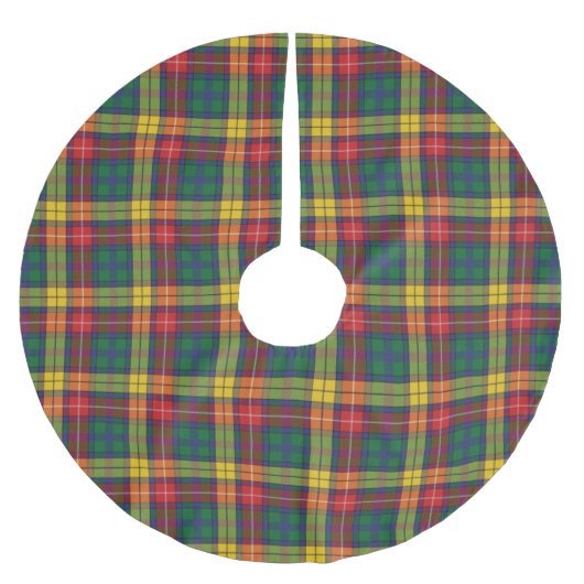 Buchanan Kariert Tartan Pattern Polyester Weihnachtsbaumdecke (Vorderseite)