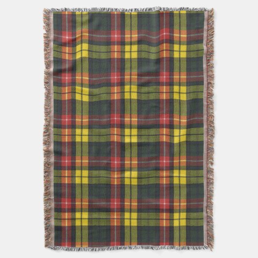Buchanan M Original Scottish Tartan Decke (Vorderseite Vertikal)