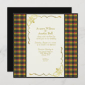 Buchanan Modern Tartan Wedding Einladung (Vorne/Hinten)