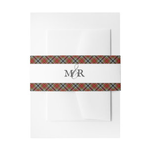 Buchanan Old Dress Scottish Clan Tartan Kariert Einladungsbanderole