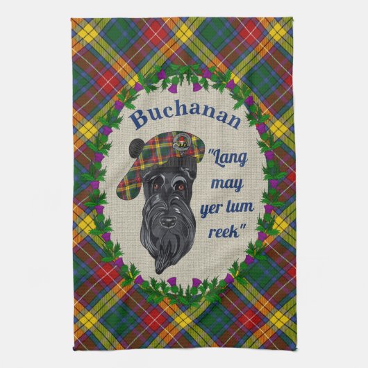 Buchanan Scottie Dog Küchentuch (Vertikal)