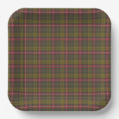 Buchanan Scottish Clan Tartan Pappteller (Vorderseite)