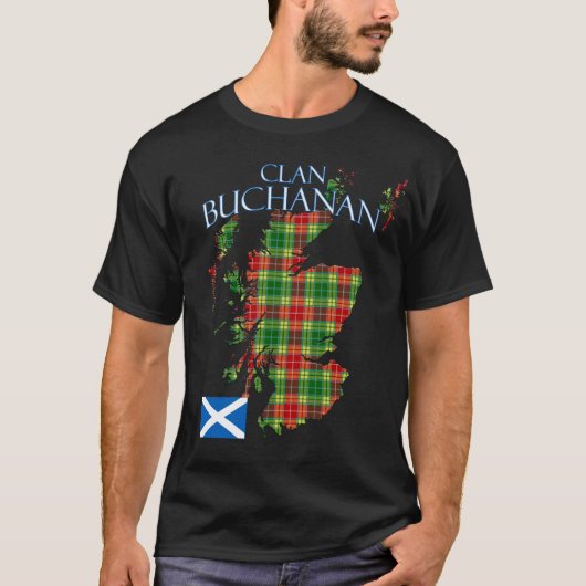 Buchanan Scottish Clan Tartan Scotland T-Shirt (Vorderseite)