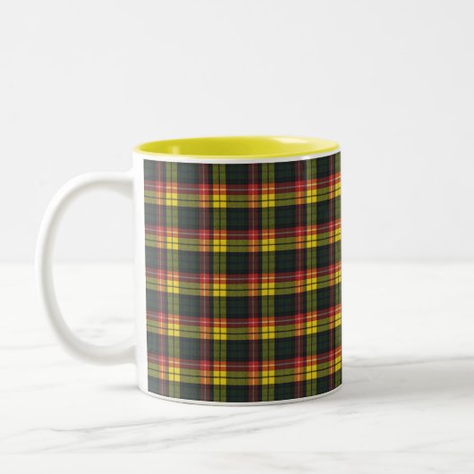 Buchanan Scottish Clan Tartan Zweifarbige Tasse (Links)