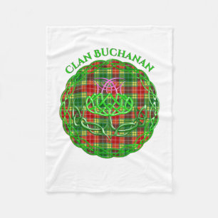 Buchanan Scottish Tartan Celtic Thistle Fleecedecke