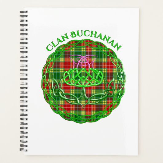 Buchanan Scottish Tartan Celtic Thistle Planer (Vorderseite)