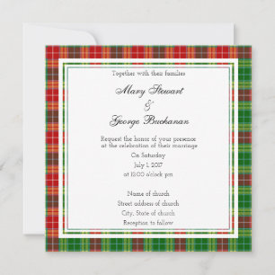 Buchanan Scottish Wedding Square Einladung
