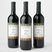 Buchanan Scottish Wedding Wine Label Weinetikett (Flaschen)