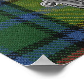 Buchanan Tartan & Abzeichen Poster (Ecke)