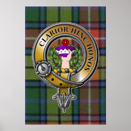 Buchanan Tartan & Abzeichen Poster