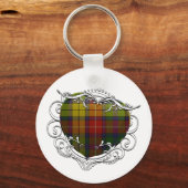 Buchanan Tartan Heart Schlüsselanhänger (Vorderseite)