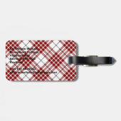 Buchanan tartan kariert gepäckanhänger (Rückseite horizontal)