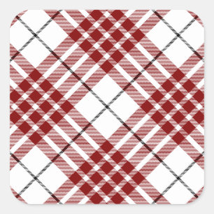 Buchanan tartan kariert quadratischer aufkleber