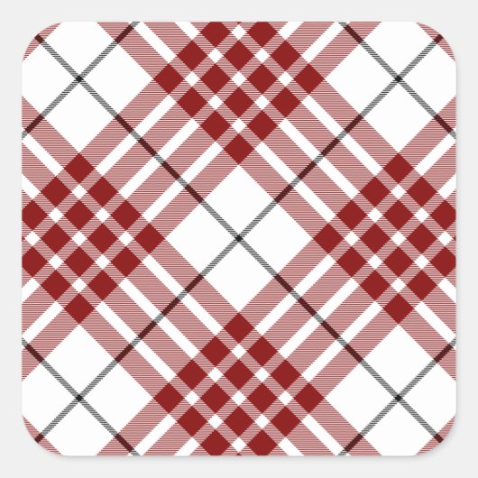 Buchanan tartan kariert quadratischer aufkleber (Vorderseite)